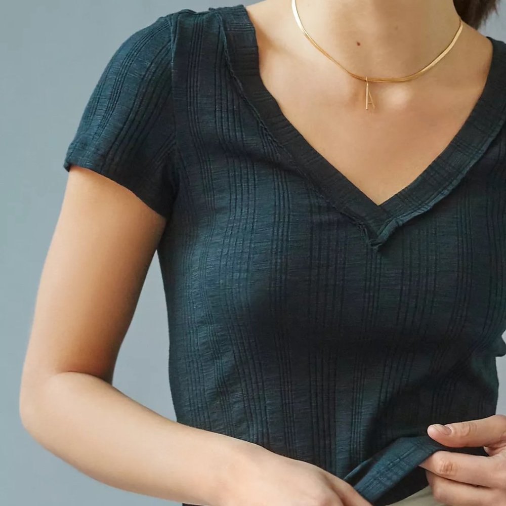 Pilcro by Anthropologie Sustainable Double-V Tee
